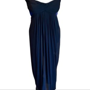 BCBGMaxAzria long black gown. Beautiful unique cut